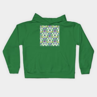 Abstract Mardi Gras Garden Pattern (MD23MG001) Kids Hoodie